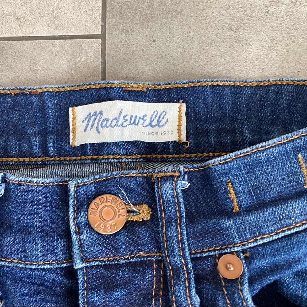 Madewell blue skinny skinny destroyed jeans 25 - Picture 4 of 7